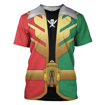 Gearhumans 3D Power Rangers Super Megaforce Christmas Ranger Custom Hoodie Tshirt Apparel