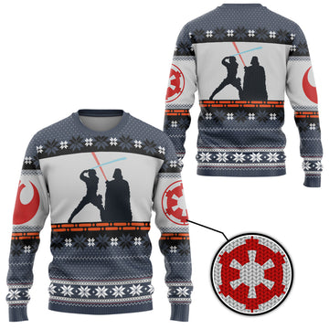 Gearhumans 3D Star Wars Darth Vader Christmas Gift Custom Ugly Sweater