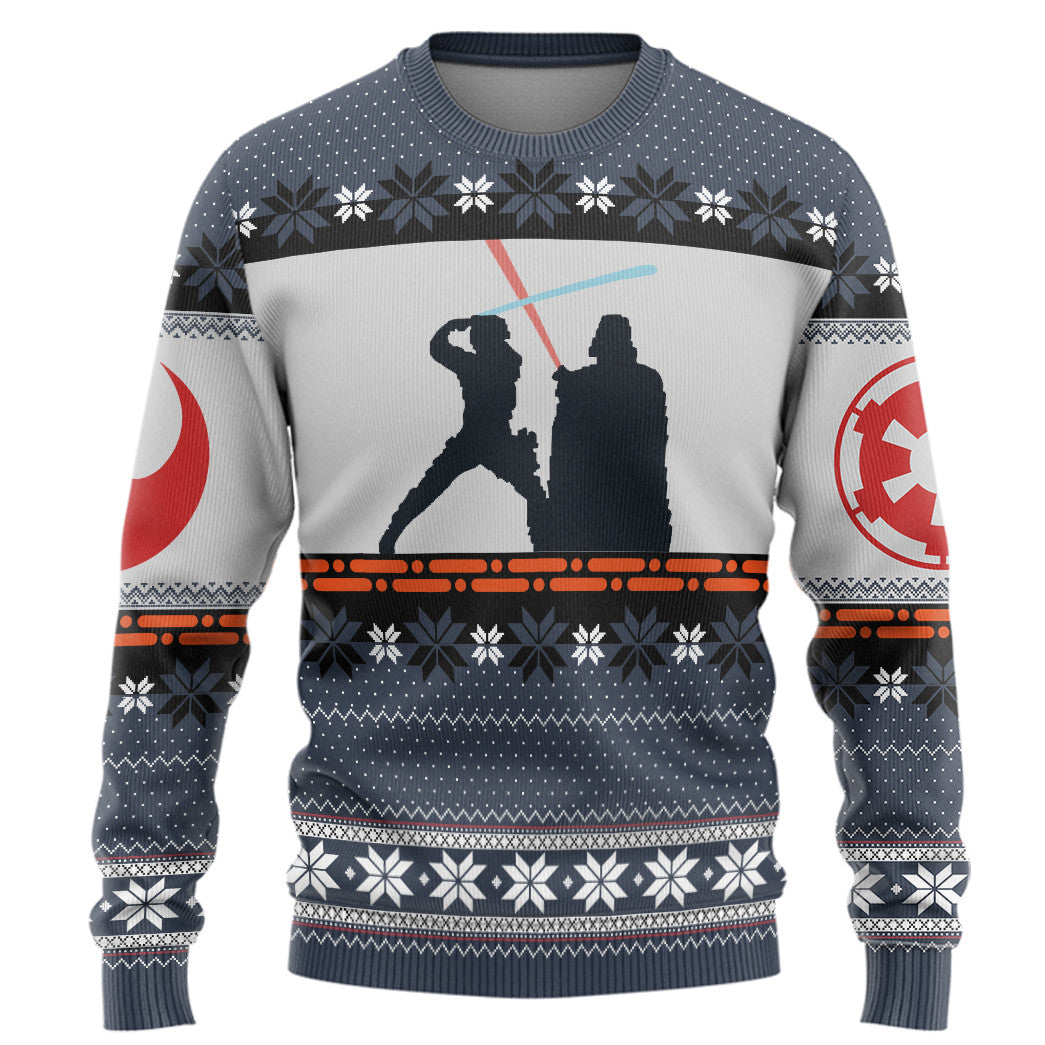 Gearhumans 3D Star Wars Darth Vader Christmas Gift Custom Ugly Sweater