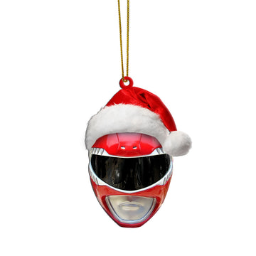 Gearhumans 3D Mighty Morphin Red Power Ranger Christmas Custom Ornament