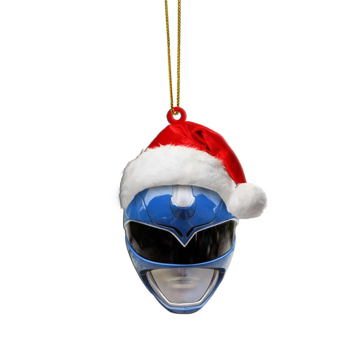 Gearhumans 3D Mighty Morphin Blue Power Ranger Christmas Custom Ornament