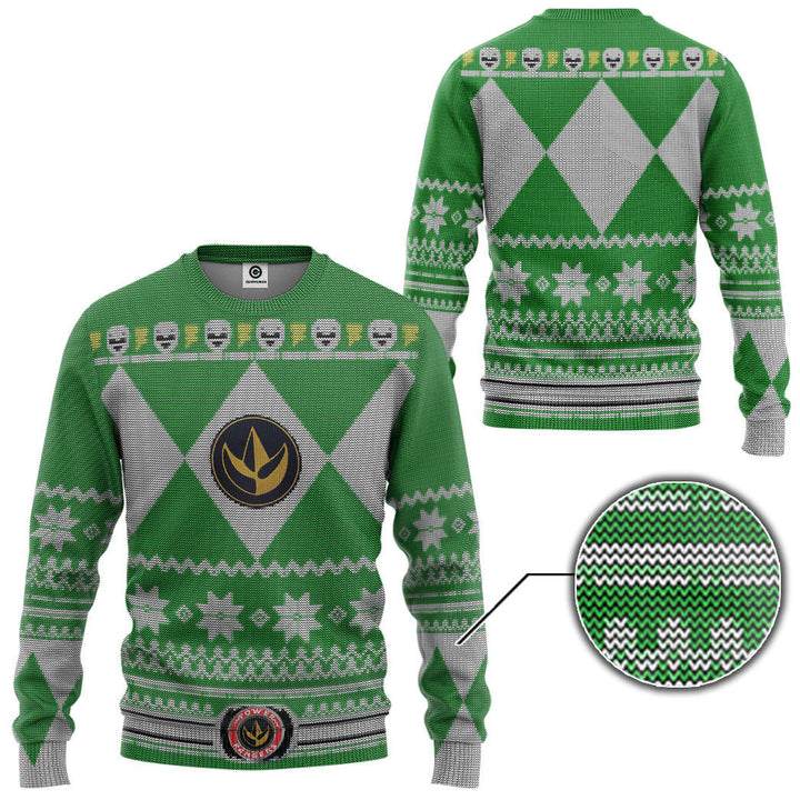 Power Rangers Christmas Sweater Power Ranger Christmas Sweater