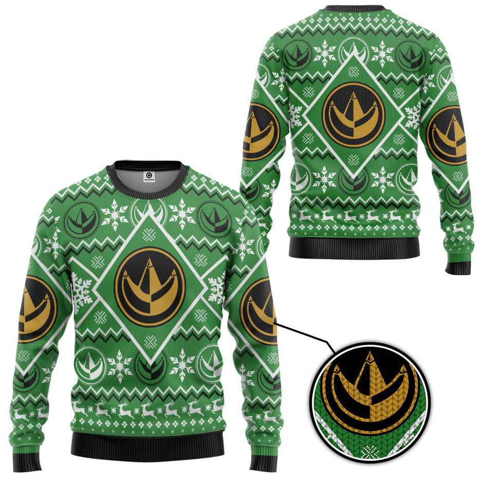 Power Ranger Christmas Sweater 