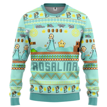 Gearhumans 3D Super Mario Rosalina Custom Ugly Sweater