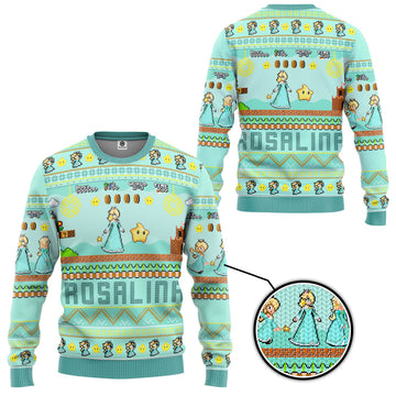 Gearhumans 3D Super Mario Rosalina Custom Ugly Sweater