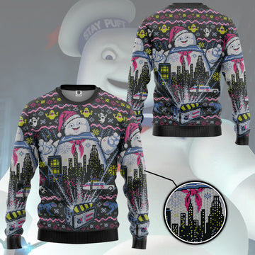 Gearhumans 3D There Is No Santa, Only Zuul Ugly Christmas Custom Ugly Sweater