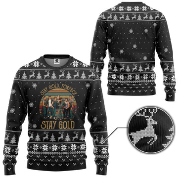 Gearhumans 3D The Outsiders Stay Gold Ponyboy Stay Gold Christmas Style Custom Ugly Sweater