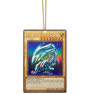 Gearhumans 3D Yu Gi Oh First Edition Blue Eyes White Dragon Custom Ornament