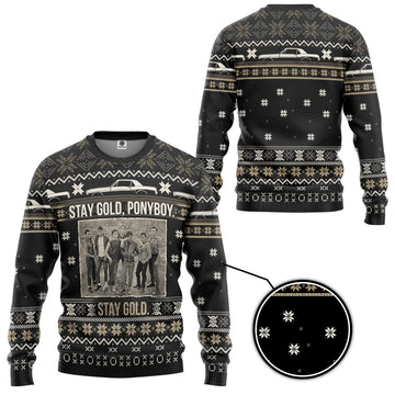Gearhumans 3D The Outsiders Stay Gold Ponyboy Custom Ugly Sweater