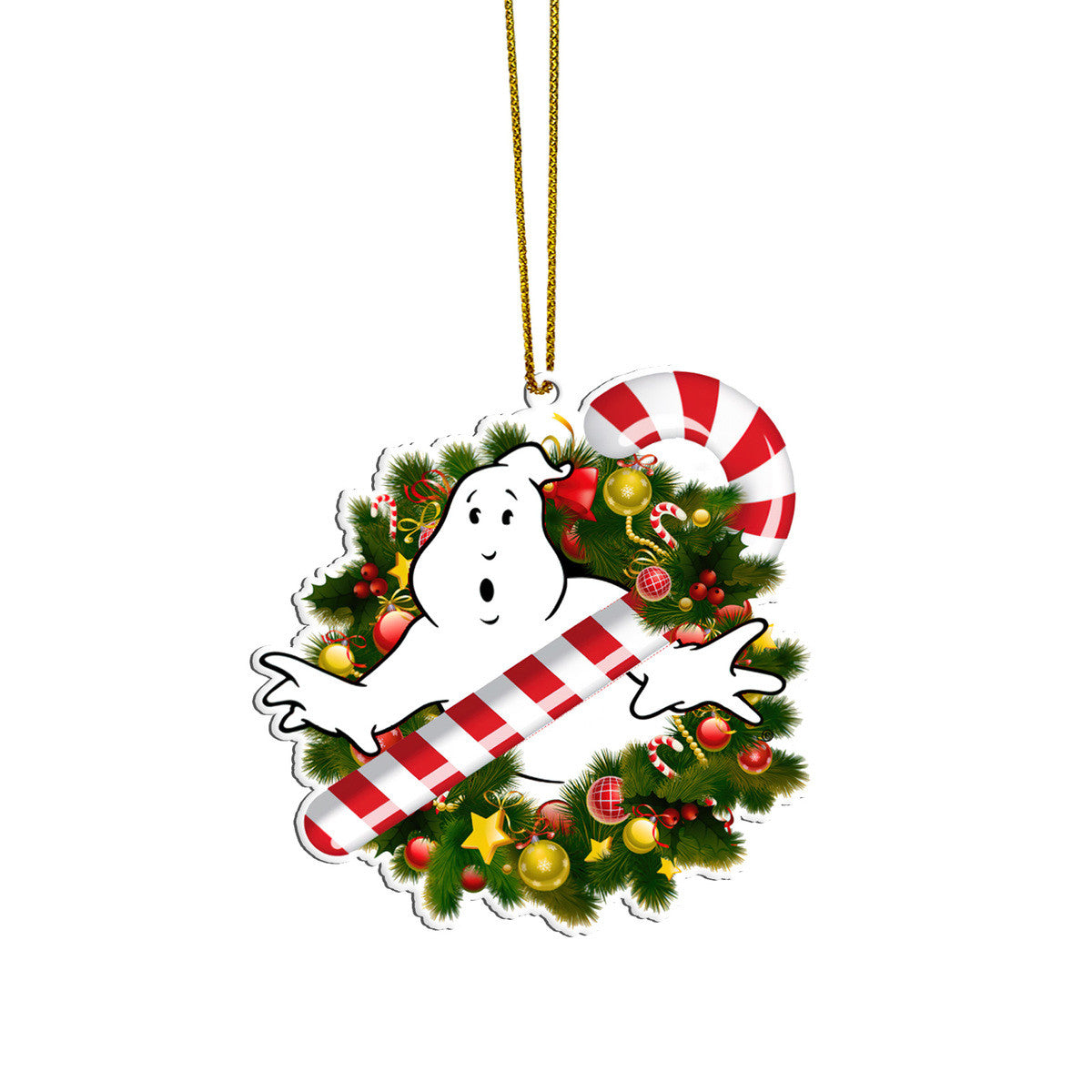 Gearhumans 3D Ghostbusters Wrealth Christmas Custom Ornament