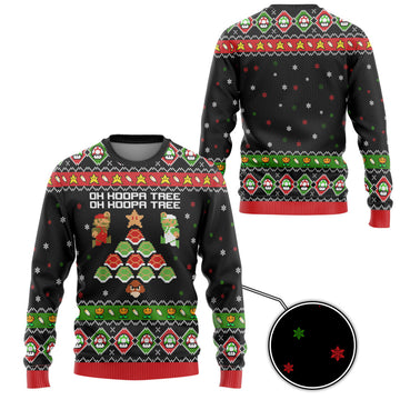 Gearhumans 3D Mario Koopa Tree Custom Ugly Christmas Sweater