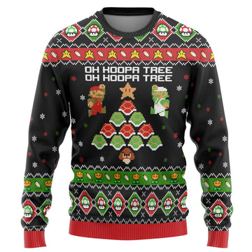 Gearhumans 3D Mario Koopa Tree Custom Ugly Christmas Sweater