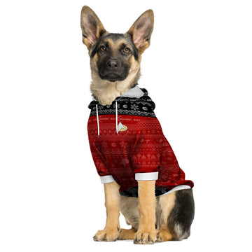 Gearhumans 3D S.T The Next Generation 1987 Red Ugly Christmas Custom Pet Hoodie