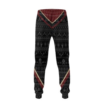 Gearhumans 3D S.T Picard 2020 Red Ugly Christmas Custom Sweatpants