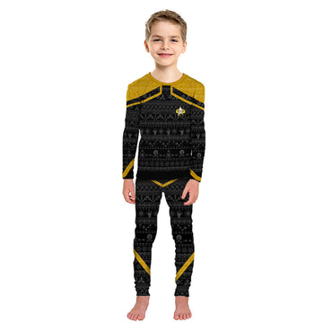 Gearhumans 3D S.T Picard 2020 Yellow Ugly Christmas Custom Pajamas Set