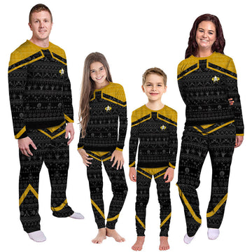 Gearhumans 3D S.T Picard 2020 Yellow Ugly Christmas Custom Pajamas Set