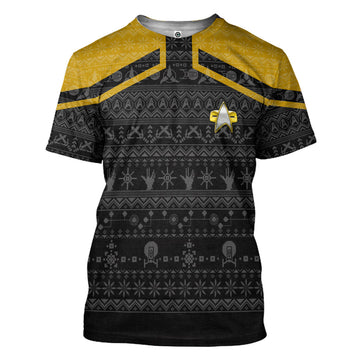 Gearhumans 3D S.T Picard 2020 Yellow Ugly Christmas Custom Hoodie Tshirt Apparel