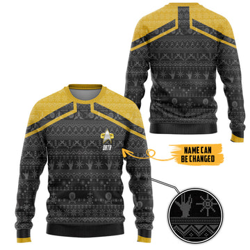 Gearhumans 3D S.T The Picard 2020 Yellow Ugly Custom Name Ugly Sweater