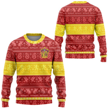 Gearhumans 3D H.P Gryffindor Quidditch Ugly Sweater