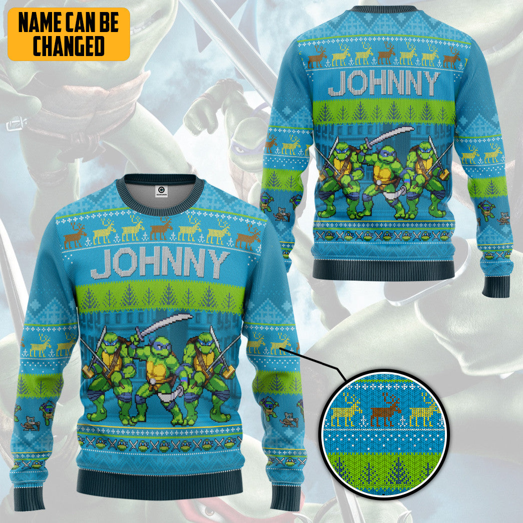 Teenage Mutant Ninja Turtles Ghostbusters Ugly Christmas Sweater