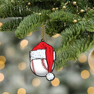 Gearhumans 3D Baseball Santa Christmas Custom Ornament