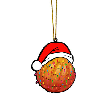 Gearhumans 3D Christmas Santa Hat Onion Fruit Christmas Custom Ornament
