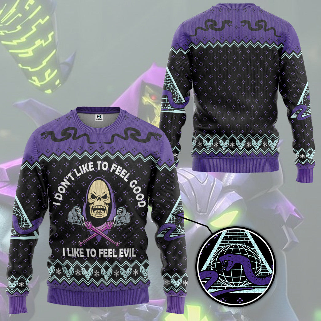 Gearhumans 3D Skeletor He Man I Like To Feel Evil Christmas Custom Ugl