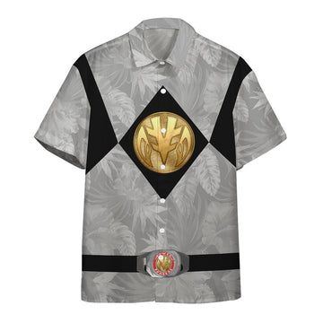 Gearhumans Movie Mighty Morphin White Power Rangers Tropical Custom Short Sleeve Shirt