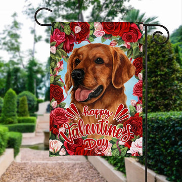 Gearhumans 3D Happy Valentines Day Chocolate Labrador Retriever Dog Custom Flag