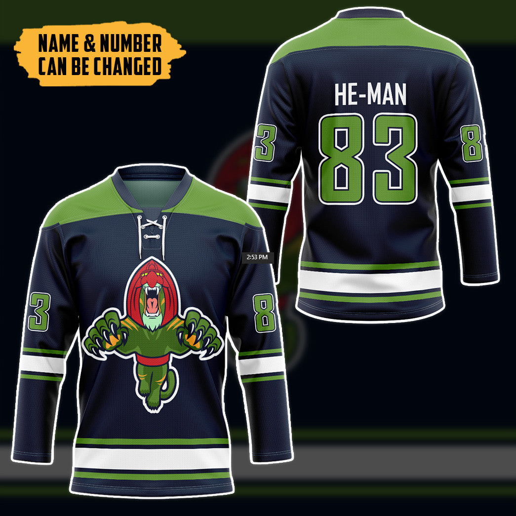  Custom Name Team Logo Number Gold Green-White Hockey Jersey, Customized  Personalized Team Name Number V-Neck Sports Hockey Jersey for Men Women  Youth : Clothing, Shoes & Jewelry