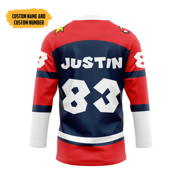 Gearhumans 3D Mario Sports Custom Name Custom Number Hockey Jersey