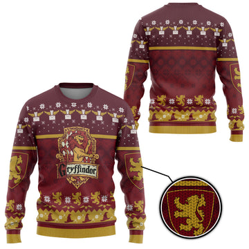 Gearhumans 3D H.P Gryffindor Ugly Christmas Ver 1 Custom Ugly Sweater