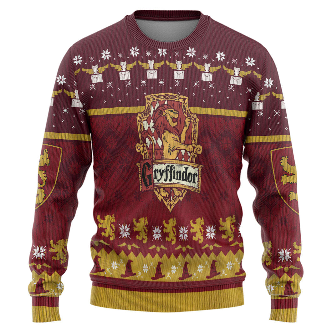 Gearhumans 3D H.P Gryffindor Ugly Christmas Ver 1 Custom Ugly Sweater