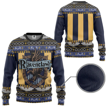 Gearhumans 3D H.P Ravenclaw Ugly Christmas Ver 3 Custom Ugly Sweater
