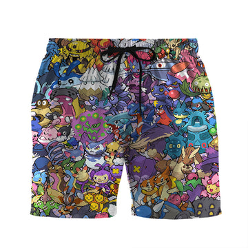 Gearhumans 3D All The Pkm That You Would Know Men Shorts