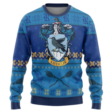 Gearhumans 3D H.P Ravenclaw Ugly Christmas Ver 2 Custom Ugly Sweater