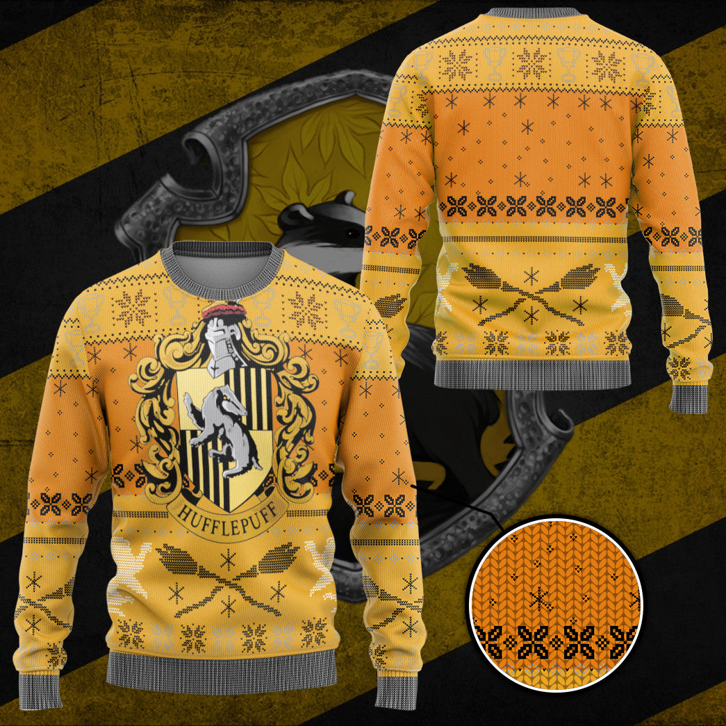 Hufflepuff ugly outlet christmas sweater