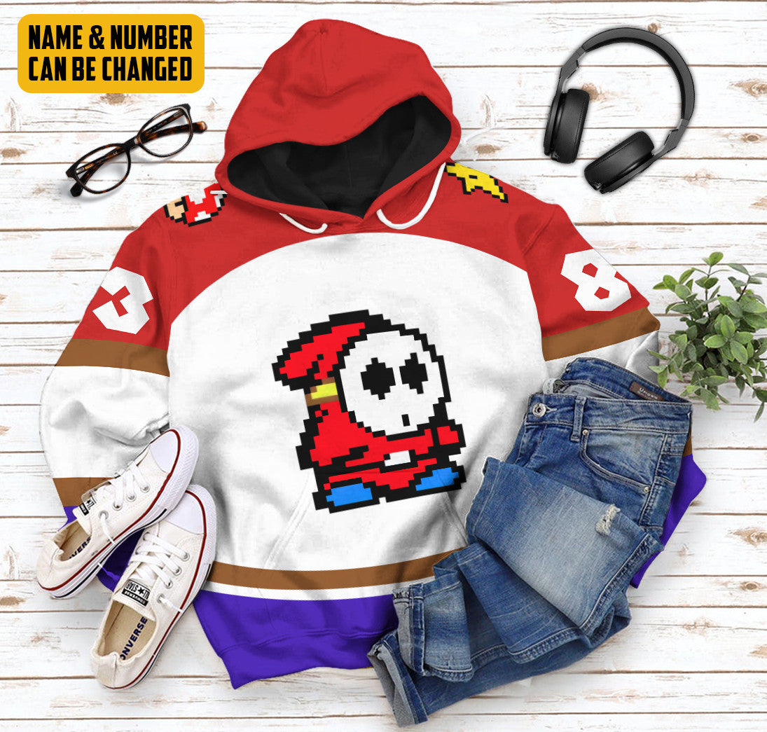 Gearhumans 3D Shy Guy Sports Custom Name Custom Number Hoodie Tshirt Apparel