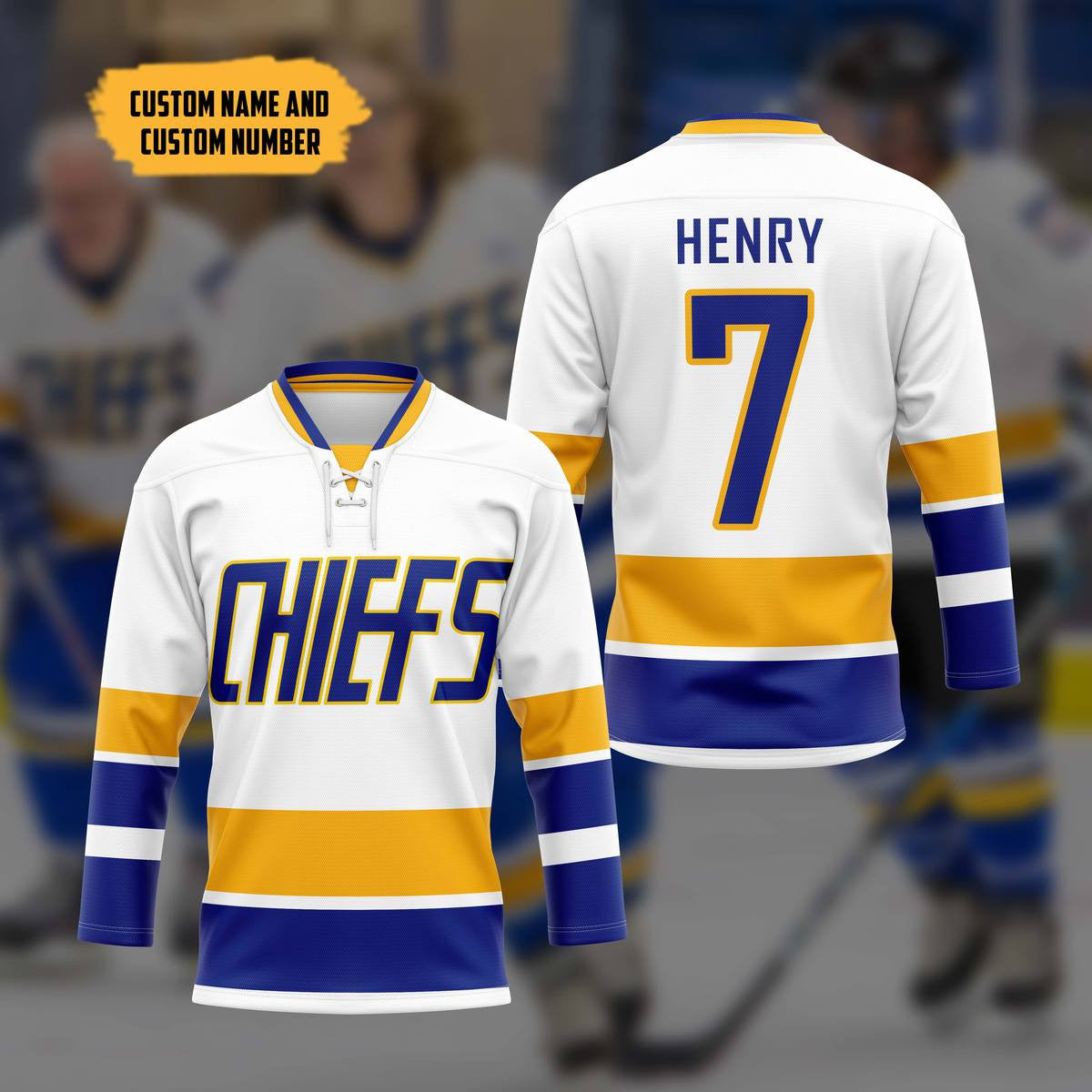 Your Name and Number - Chiefs Hockey Jersey (Home) Goalie - Modified XXL