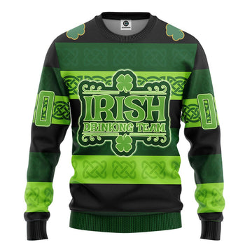 Gearhumans 3D Drinking Team St Patrick's Day Custom Name Custom Number Tshirt Hoodie Apparel