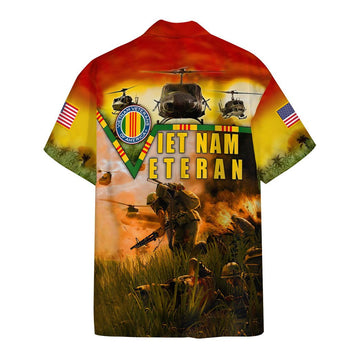 Gearhumans 3D Vietnam Veteran Custom Hawaiian Shirt