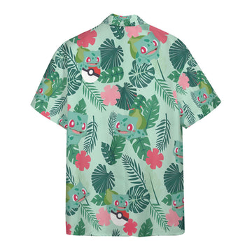 Gearhumans 3D Bulbasaur PKM x Hawaii Custom Hawaiian Shirt