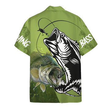 Gearhumans 3D Bass Fish Custom Hawaiian Shirt