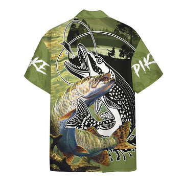 Gearhumans 3D Pike Fish Custom Hawaiian Shirt