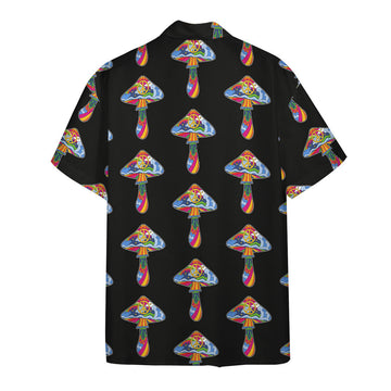 Gearhumans 3D Hippie Mushroom Hawaiian Shirt