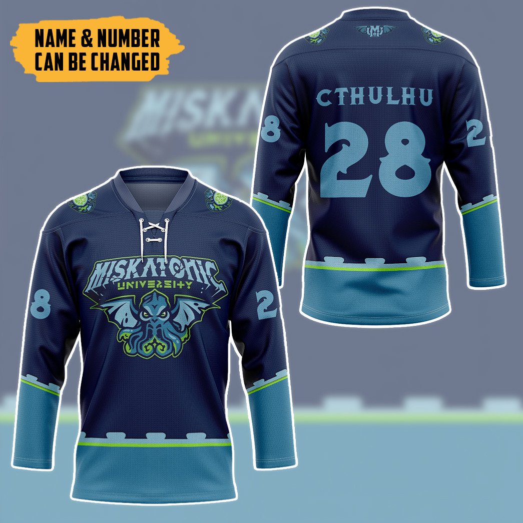 Miskatonic university discount hockey jersey