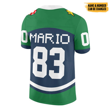 Gearhumans 3D Luigi Custom Name Custom Number Football Jersey