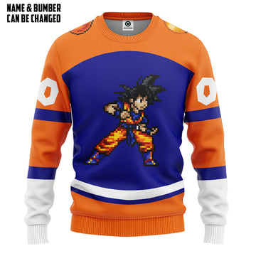 Gearhumans 3D DBZ Goku Custom Name Custom Number Tshirt Hoodie Apparel