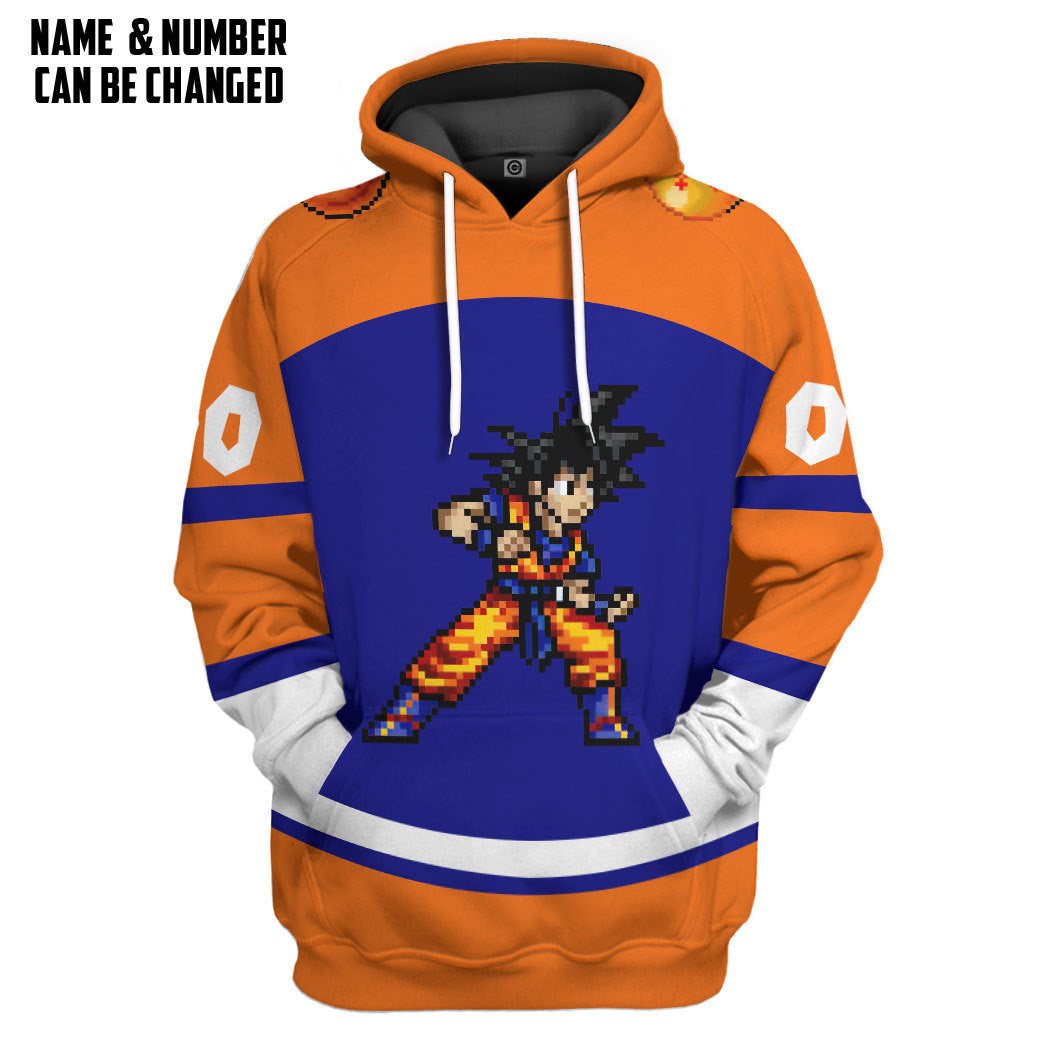 Gearhumans 3D DBZ Goku Custom Name Custom Number Tshirt Hoodie Apparel