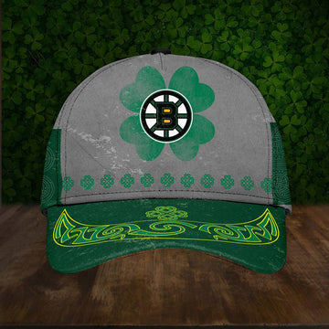 Gearhumans 3D Boston Bruins St Patrick Day Custom Hat